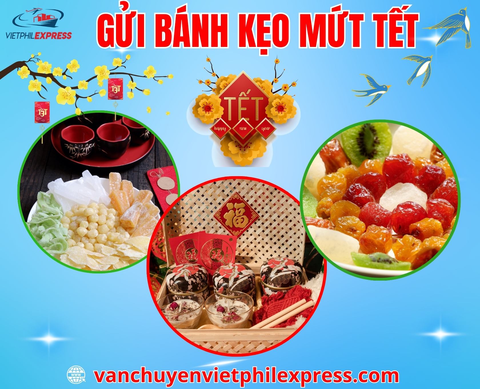 GỬI BÁNH KẸO MỨT TẾT